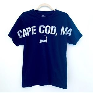 Cuffy’s of Cape Cod graphic tee Navy blue and white Size Medium